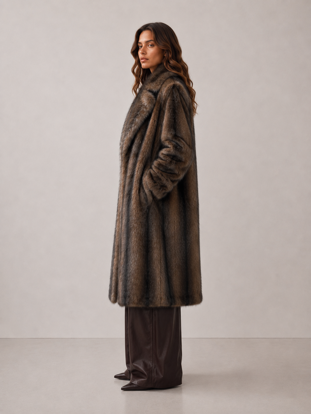 Nessa Oversized Faux Fur Long Coat
