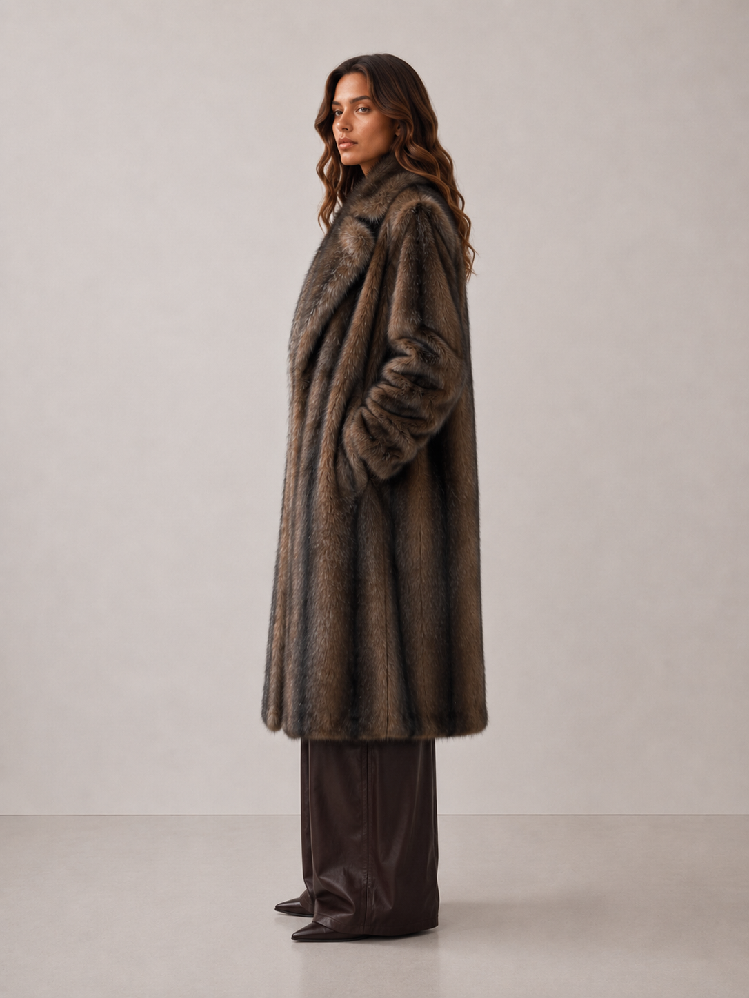 Nessa Oversized Faux Fur Long Coat