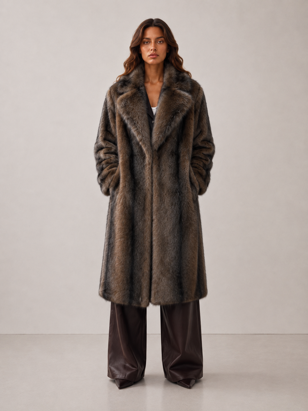 Nessa Oversized Faux Fur Long Coat