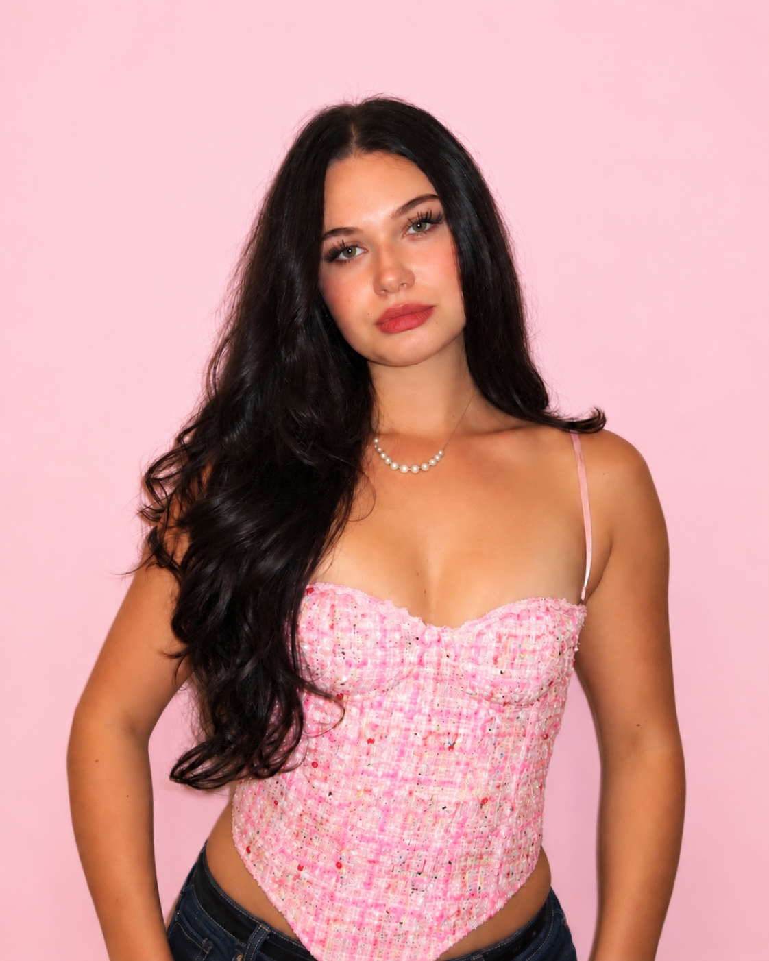 Claudette Tweed Corset Top