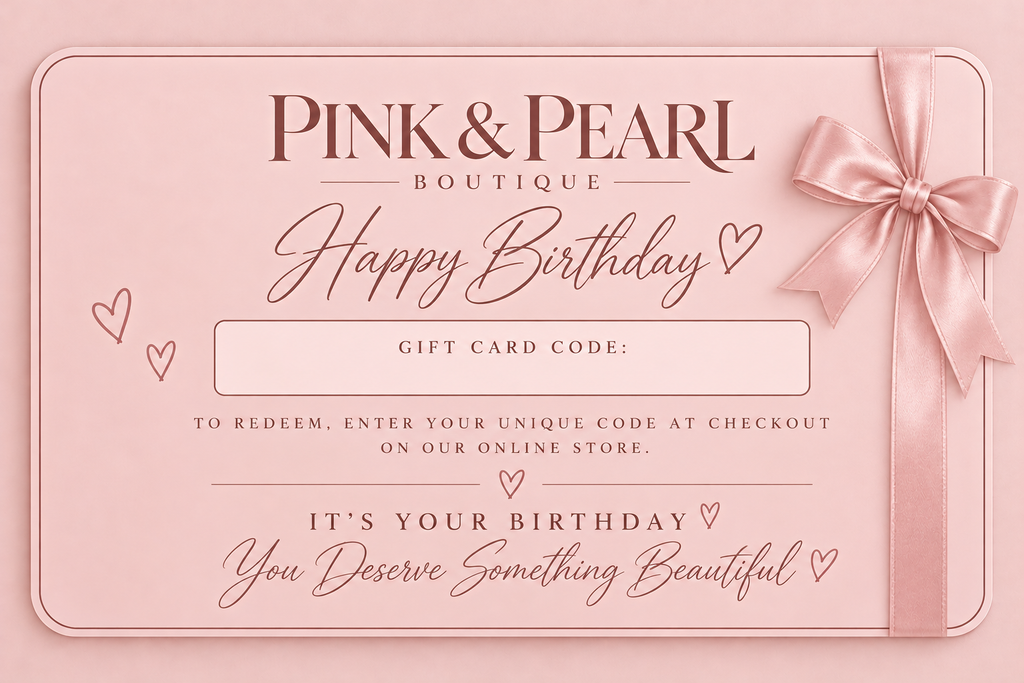 Pink and Pearl Digital Birthday Gift Card