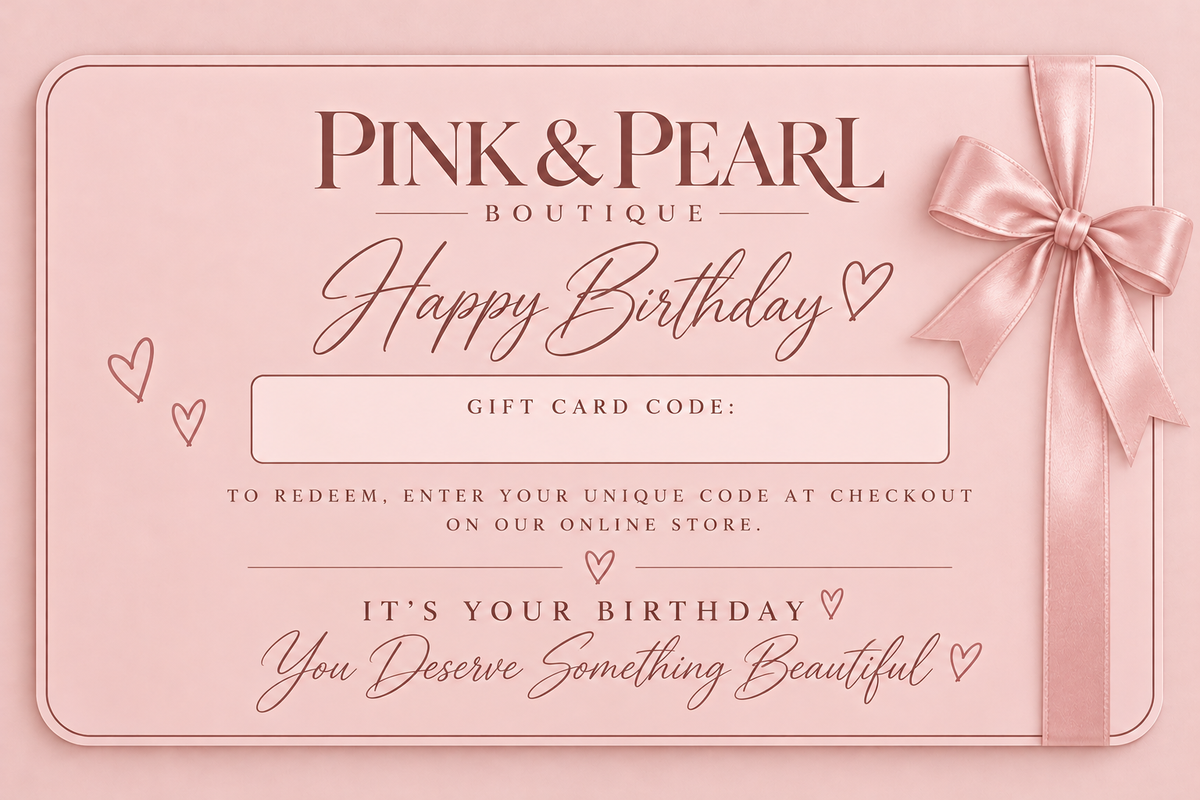 Pink and Pearl Digital Birthday Gift Card