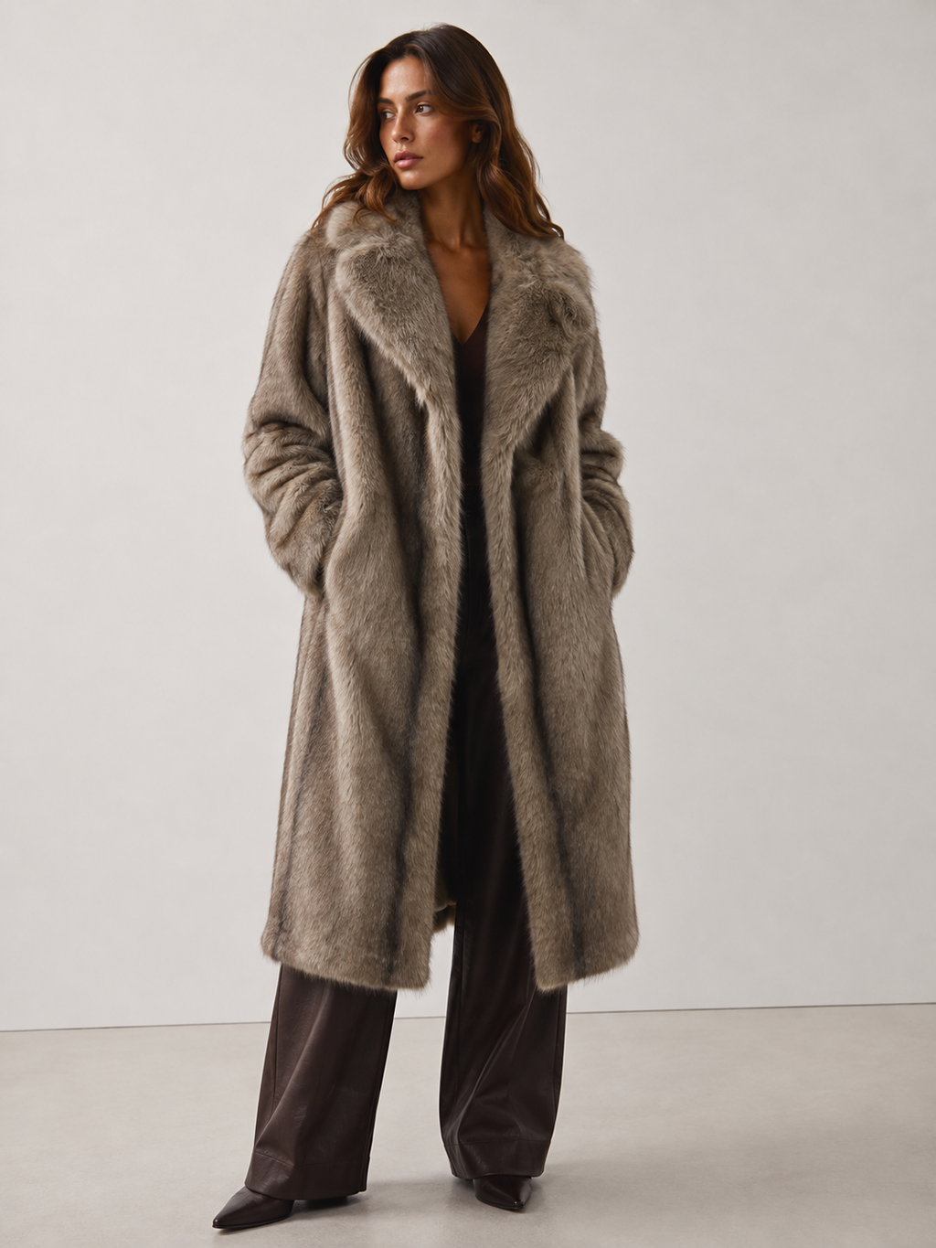 Nessa Oversized Faux Fur Long Coat