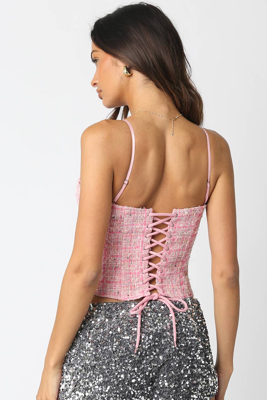 Claudette Tweed Corset Top