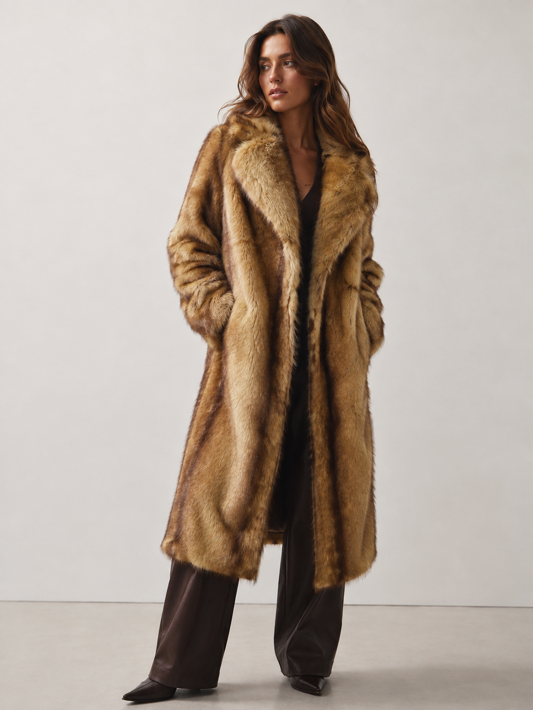 Nessa Oversized Faux Fur Long Coat